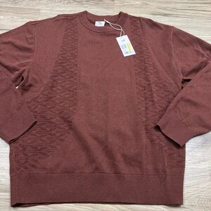 PUMA Palais Artisan Crew Neck Sweater Brown  Mens Medium 629393-65 $130 NWT